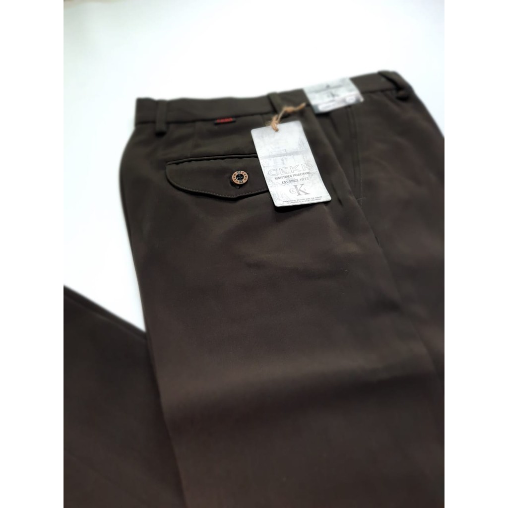 Celana Formal Pria Panjang Reguler Fit Hitam Original Ceka Size 27-38 Murah