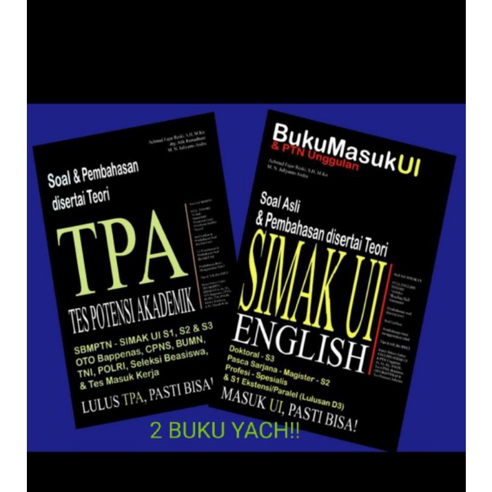 BUKU SOAL & PEMBAHASAN DISERTAI TEORI SIMAK UI S-1,S-2,S-3.ENGLISH