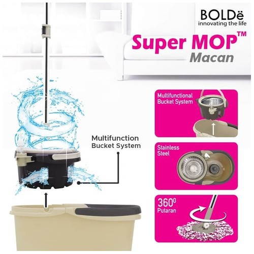 Alat Pel Bolde Super Mop Macan Stainless Bolde Macan Bolde Original Alat Pel Otomatis Bolde