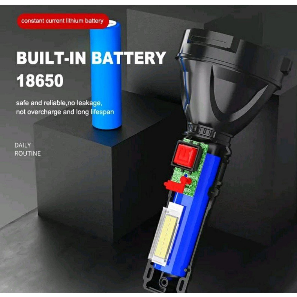 Senter LED Super Terang Max Waterproof FN