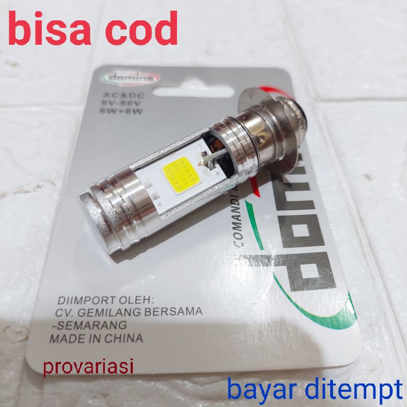 LAMPU LED DEPAN motor bebek matic AC DC H6 2 sisi universal