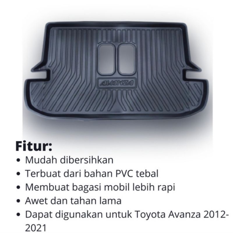 Karpet Bagasi Mobil Avanza 2012 2021 Trunk Tray