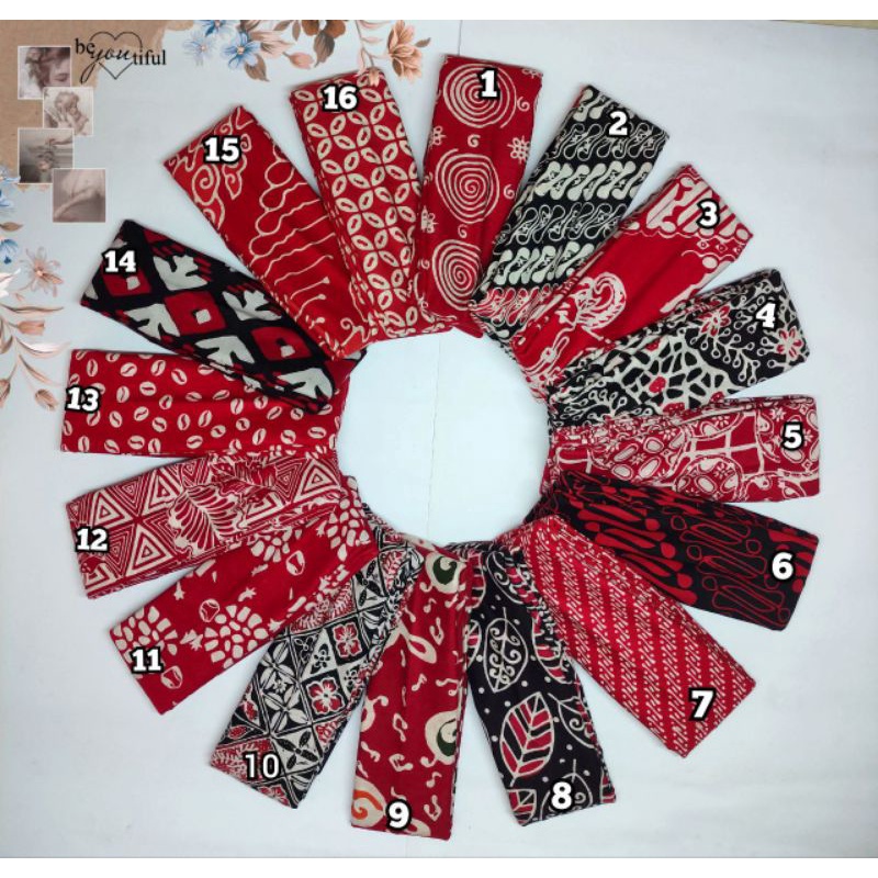 SQ2703 KAIN BATIK CAP WARNA MERAH MAROON KAIN BATIK GARUTAN WARNA MERAH HITAM