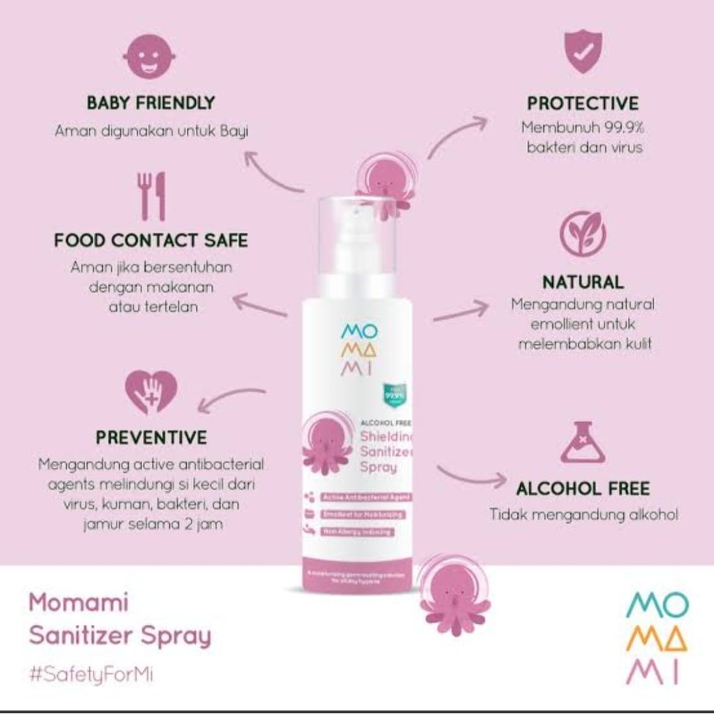 MOMAMI SHIELDING SANITIZING SPRAY 100ML / 126375