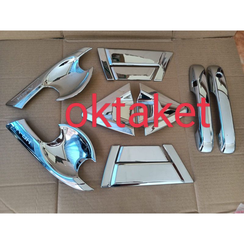 paket outer handle depan belakang Honda HRV 2022 HITAM &amp; CHROME