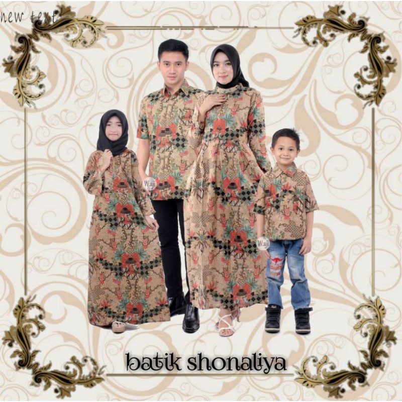 [terbaru]  Batik Couple Keluarga,  Sania Ruffle Ori Ndoro Jowi Dnt Motif Toples Termurah Di Shopee