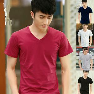 Jual KAOS POLOS PRIA COTTON  BAJU KAOS COWOK MODEL KERAH V Diskon