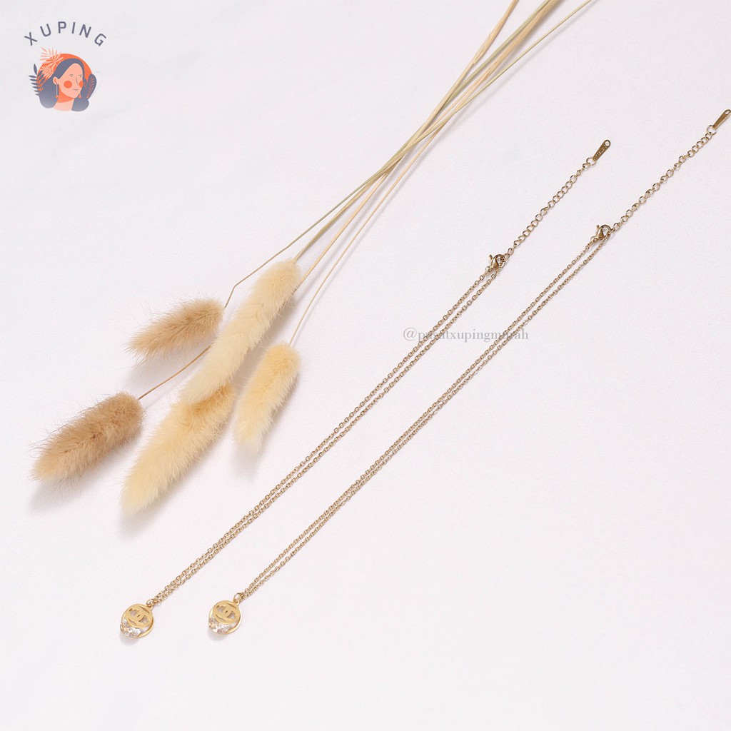 Kalung Titanium Dewasa CHANEL , BULGARI Aksesoris Fashion Perhiasan Imitasi