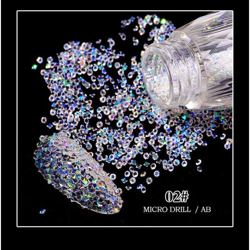 (JEANY JEANS) zircon 1,2 mm AB color untuk nail art decoration