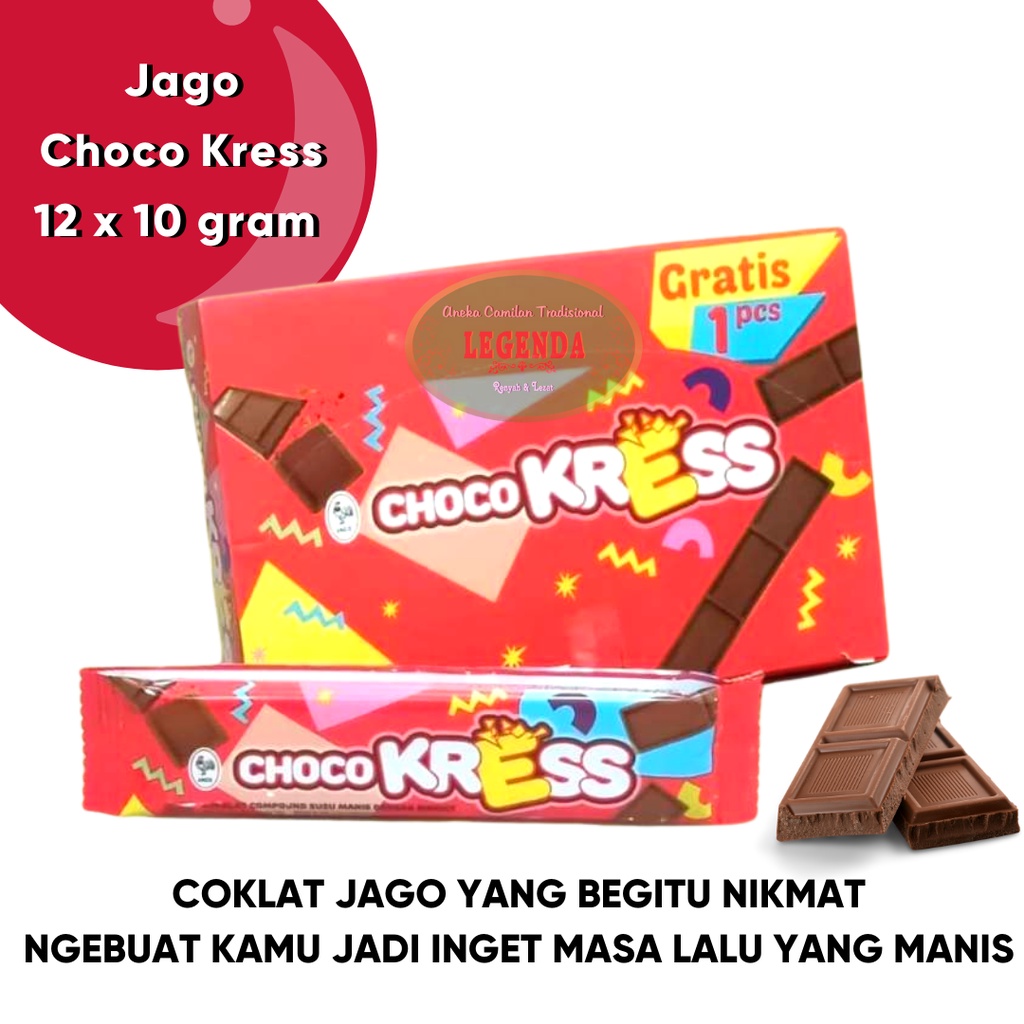 Coklat Jago Choco Kress Ayam 1 box isi 12 x 10 gram cokelat valentine jadul kuno enak