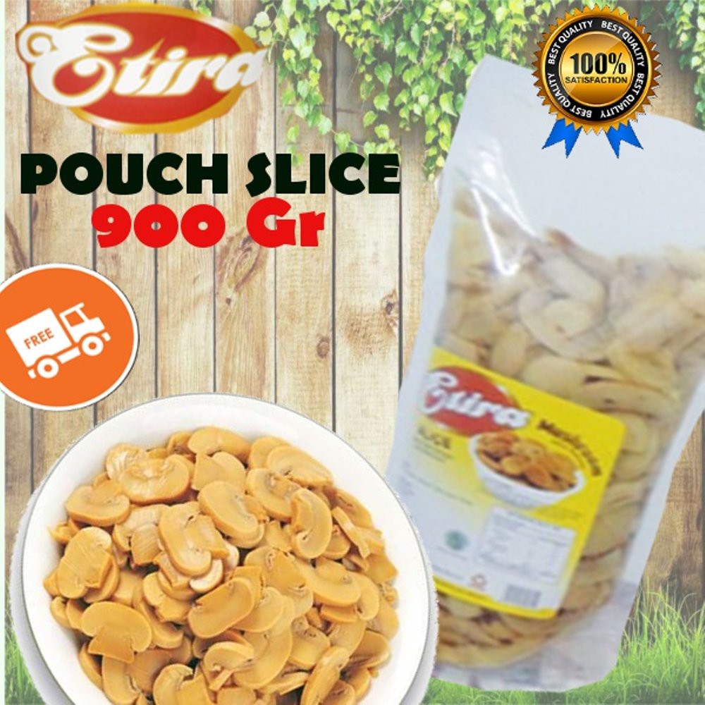 

Etira Champignon Slice Whole 900 gr Pouch Mushroom Jamur Kancing