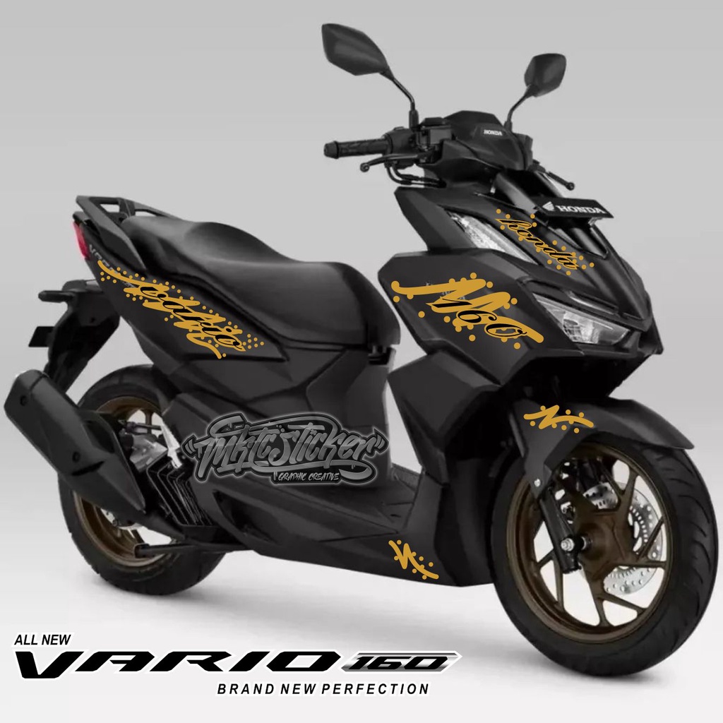 CUTTING STICKER HONDA VARIO 160 2022 MOTOR HITAM