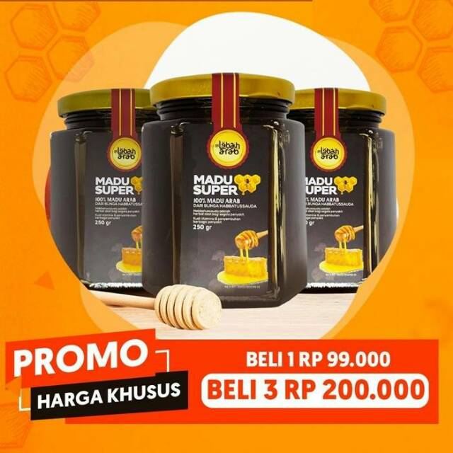 Madu Arab Super Asli Bunga Habbatussauda Jintan Hitam Black Seed Promo Toko MQ