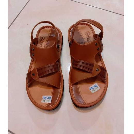 Sandal Kulit Anak Laki-laki Model Sandal Tali Belakang