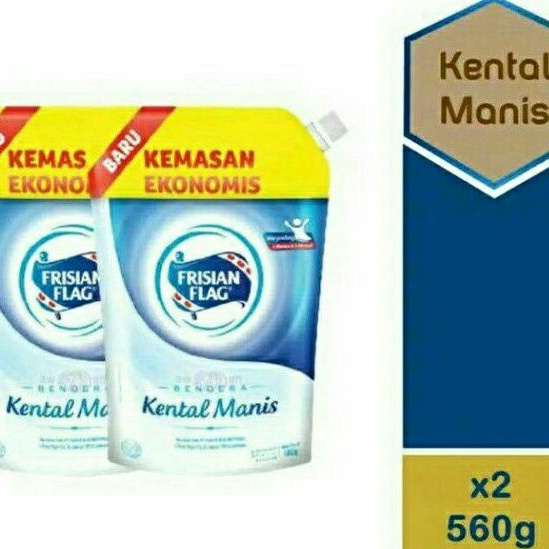 

susu Frisian flag bendera kental manis pouch 560gramx2pc