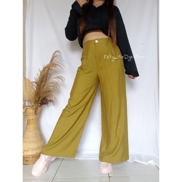 Kulot HW highwaist polos rayon fit to L