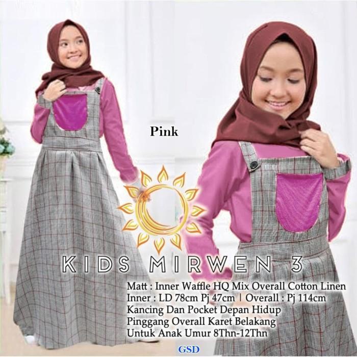 Gamis Overall Anak Tanggung/Baju Muslim Anak Perempuan-kids mirwen