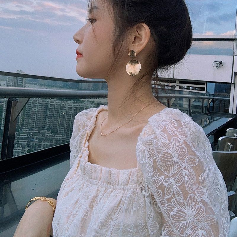 VN SUMMER DRESS / DRESS PANTAI / YULI EMBROIDERY SQUARE NECK BEACHWEAR / BRUKAT DRESS LIBURAN PANTAI HOLIDAY