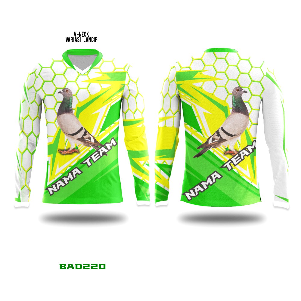 Kaos Baju Jersey Burung Lovebird Merpati Kolong Dara Balap Kontes Kicau Mania BAD220 Printing Custom