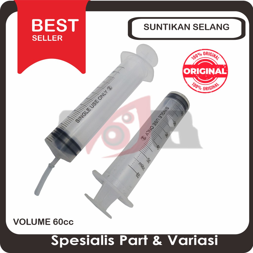 Suntikan Selang 60cc Baru Syringe Suntik Tinta Essence Warna Parfum 60 ml