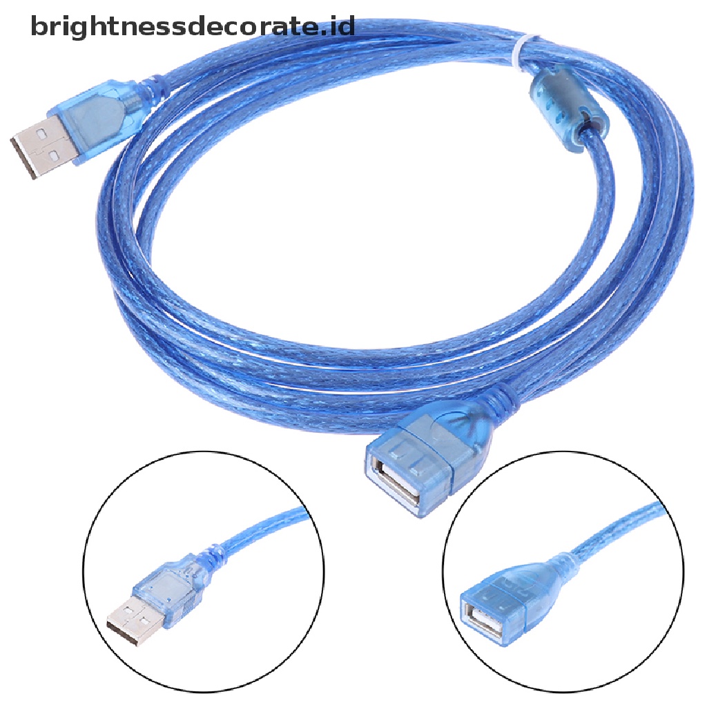 1 Pc Kabel Extension Usb 2.0 Male To Female 0.3 / 0.5 / 1.5 / 2m