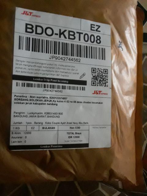 Koko Couple Ayah Anak Navy Abu Batik