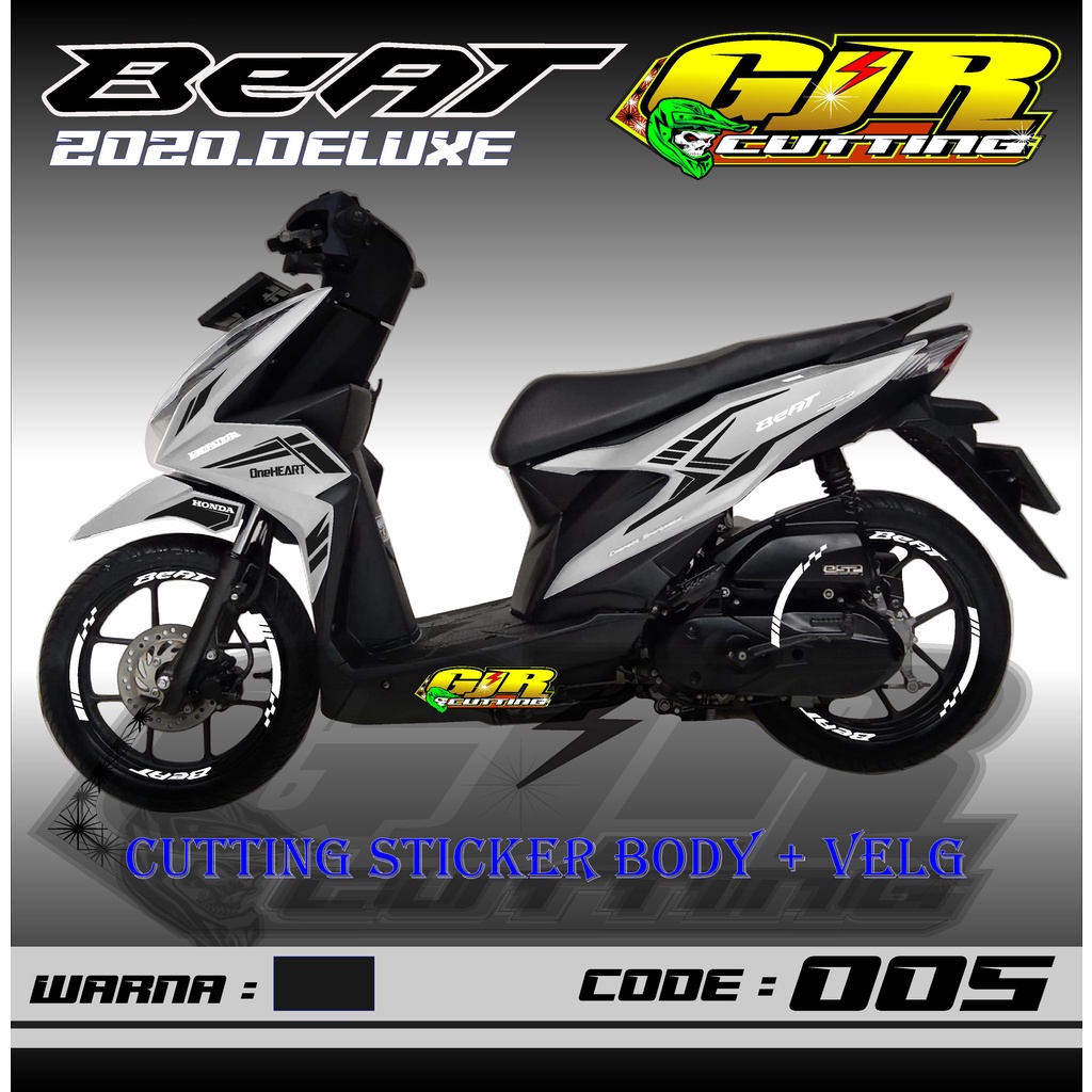 Cutting Sticker Beat Deluxe - Free Sticker VELG Stiker Motor Beat - Cutting Stiker Honda Beat Deluxe
