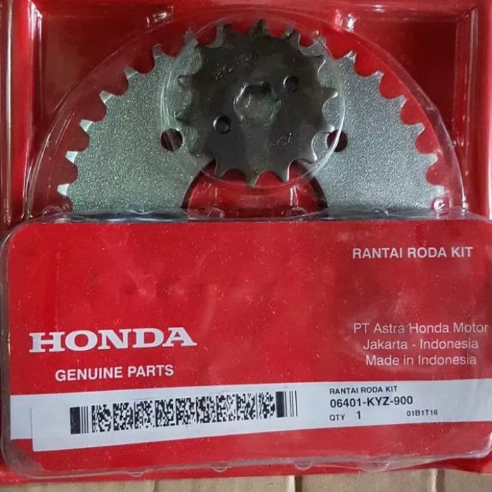 Gear Gir set Rantai Gir Roda set kit KYZ Supra X 125 F1 Helm In #Mnf Jaya Motor