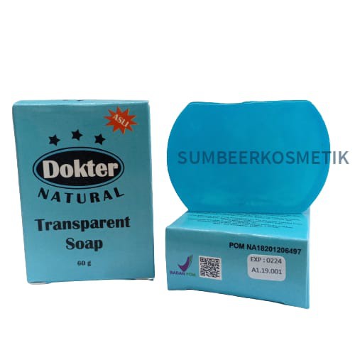 Sabun DR biru Dokter Natural Soap Transfaran 60 gr b pom