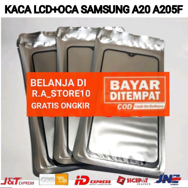 Kaca Lcd + Lem Loca Samsung A20 A205 A205F | M10S Kaca Depan Kaca touchscreen Kaca Touch screen Glass Lcd Kaca tc kaca TS