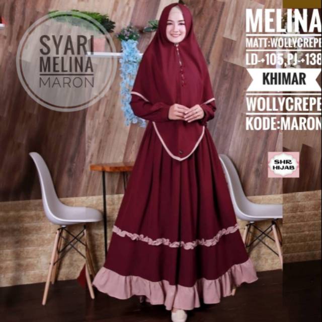 [TERMURAH] Syari Melina ori brand solo by SHR