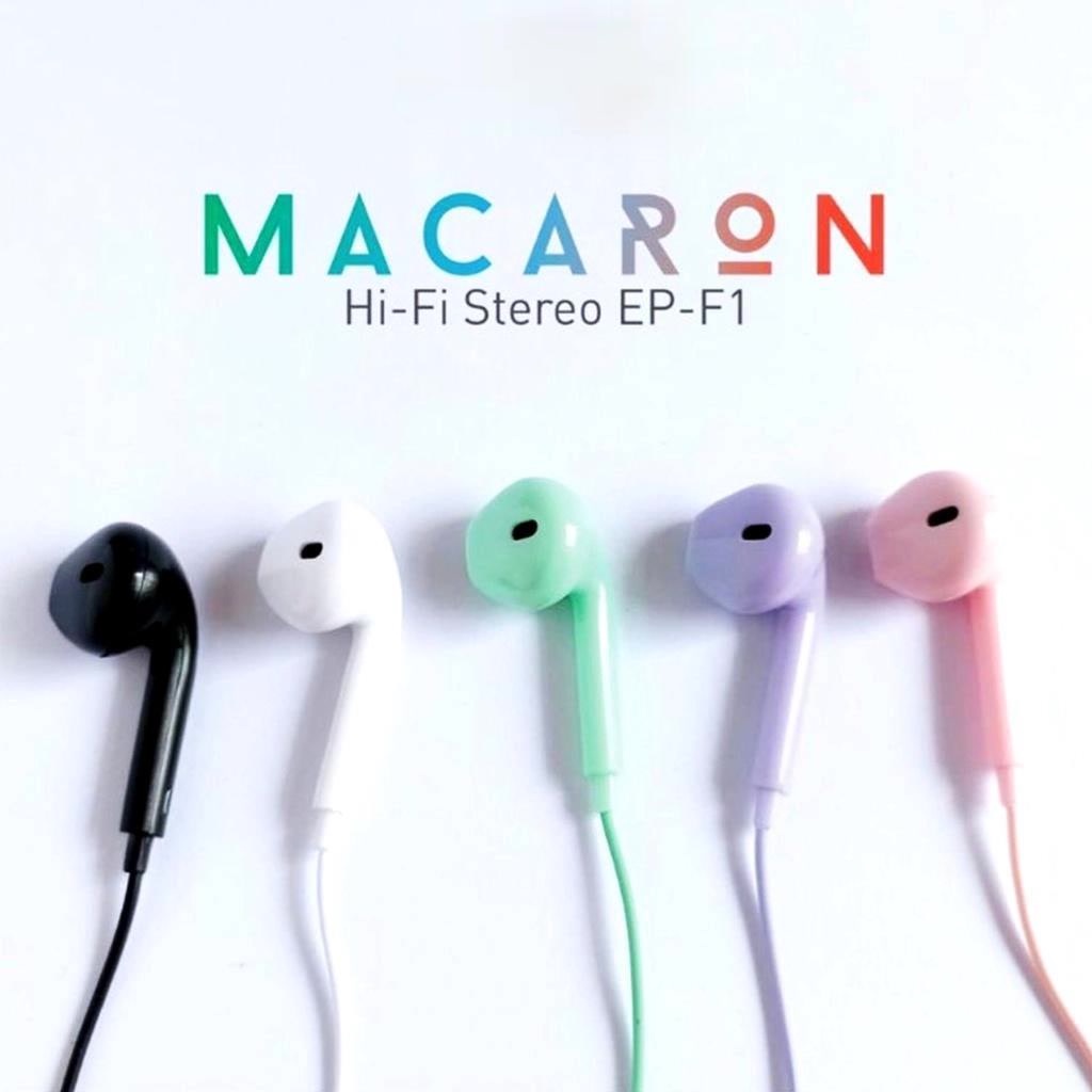 [WS] Handsfree Earphone Macaron Hi Fi Stereo Suround Sound Premium Quality U-19 GLOSSY