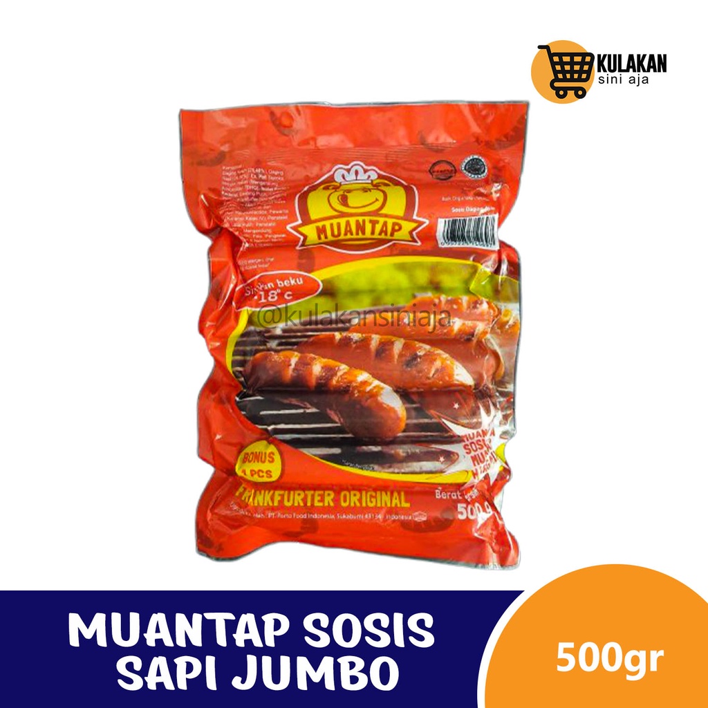 

MUANTAP Sosis Sapi Frankfurter Jumbo 500 Gram
