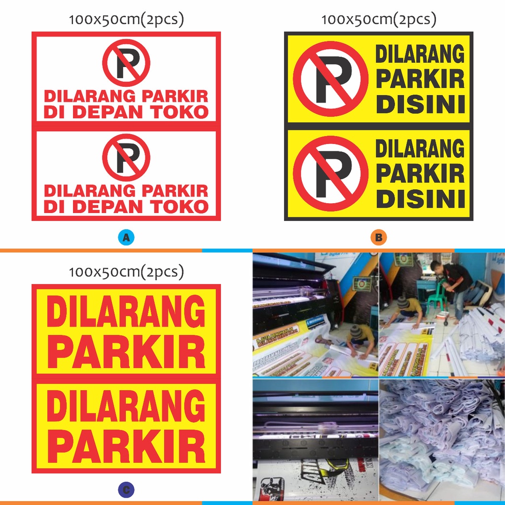 SPANDUK DILARANG PARKIR 100x50