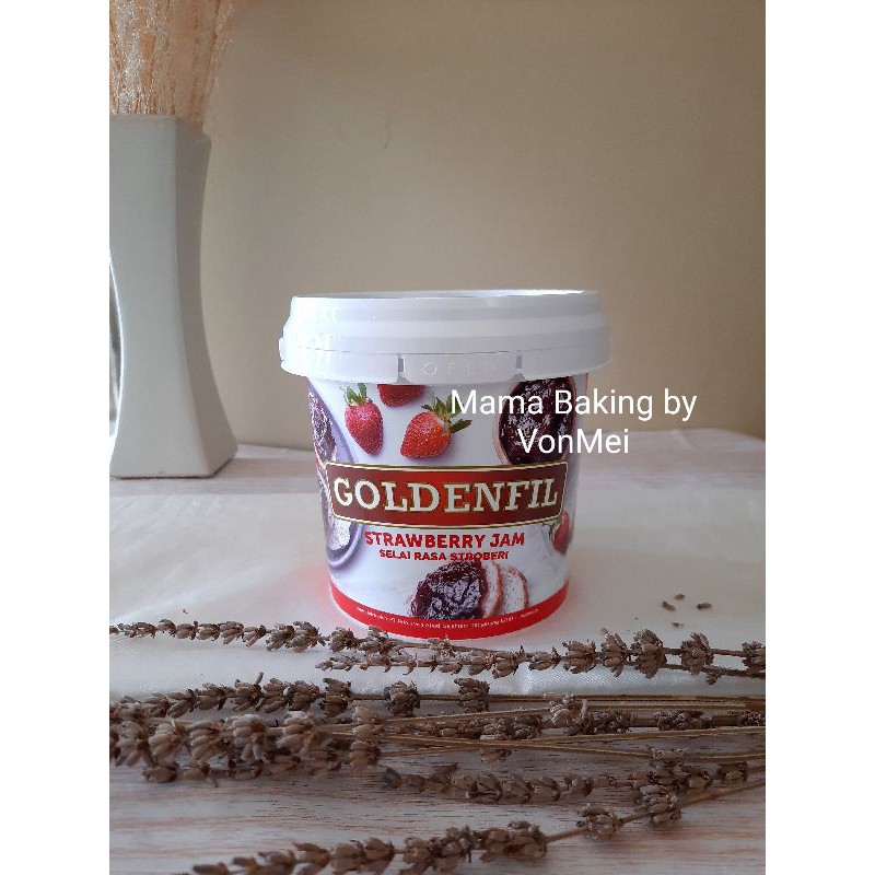 

GOLDENFIL Strawberry 1 KG Selai Isian Strawberry Jam Filling Stroberi