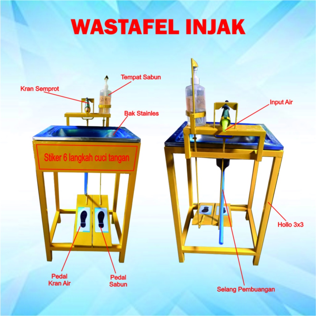 Wastafel Cuci Tangan Model Injak Pedal