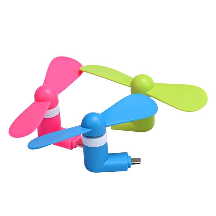 Mini Fan kipas OTG Type C Micro Iphone samsung oppo xiaomi powebank random warna