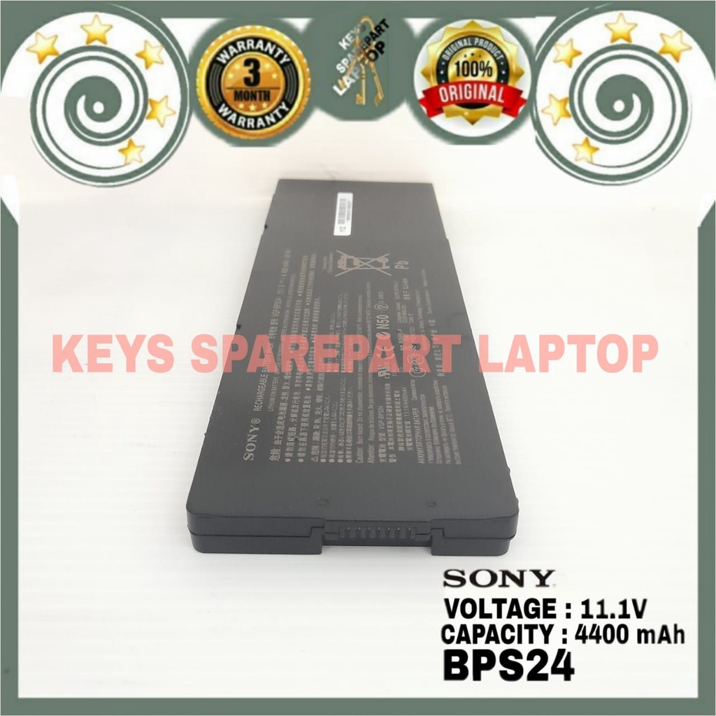 Baterai Battery Batre laptop Original Sony Vaio VGP-BPS24 VGP-BPSC24 SVS13 VPC-SB18GG PCG 41215L VPCSA VPCSB VPCSC VPCSD SA36GW/BI VPC-SB11FXB Vpcsa36Ga SA38GW/X VPC -SA -SB -SD -SE series