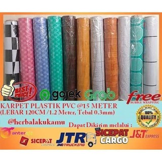  JUAL  KARPET PLASTIK PVC 1 ROLL 15 METER UNTUK ALAS  MEJA  