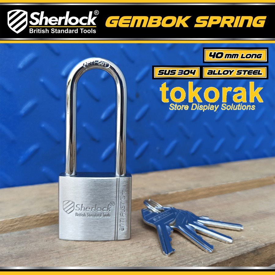 GEMBOK STAINLESS STEEL SPRING - PER - 40 MM PJG SHERLOCK - ANTI KARAT