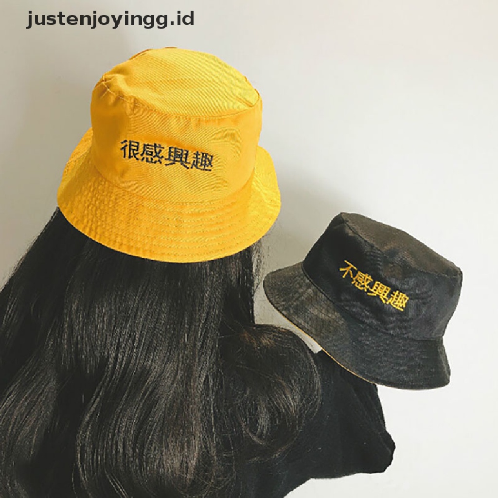 Topi Bucket Model Dua Sisi Gaya Hip Hop Untuk Pria Dan Wanita