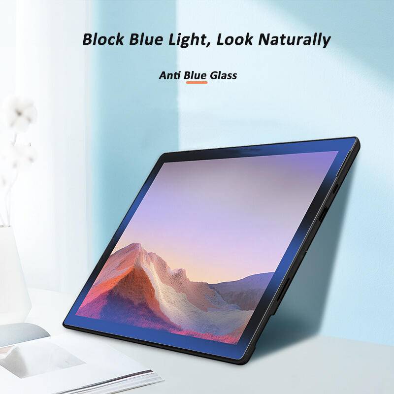 Untuk Microsoft Surface book Laptop 1 2 3 13.5 Full Cover Anti Blue Tempered Glass Tablet Pelindung Layar Untuk Surface Pro 4 5 6 7x2021 13 12.3 Go2 3 10.5 10.0 Film Pelindung