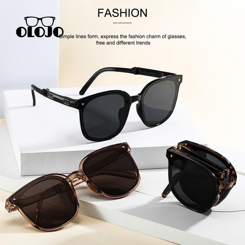 【COD】Kacamata Hitam Terbaru bisa di LIPAT Sunglasses Anti-UV Wanita Pria Import Kacamata Fashion