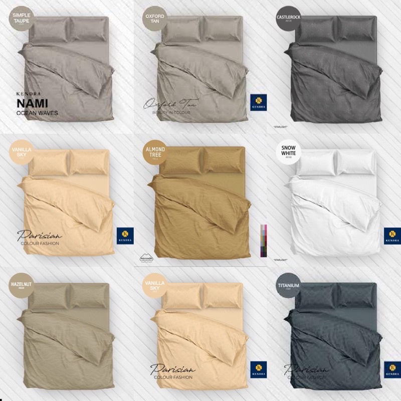 Sprei Bedcover KENDRA POLOS ORI 180x200 / 160X200 warna MERAH PINK HIJAU COKLAT UNGU PUTIH - King 18