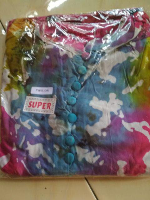 Gamis Twil Ori Tebal Premium Size L Realpic Murah Twil Abstrak Daster Pelangi Batik Super Gamis Twil