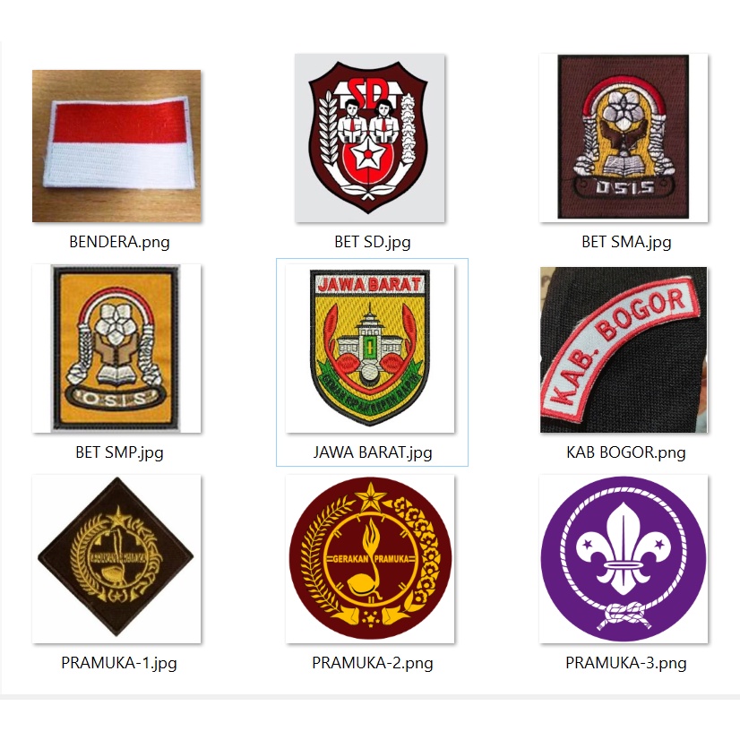 Logo Bet Badge Bordir Gerakan Pramuka Tunas Kelapa Wosm Pandu Putra Putri Penggalang Penegak Pembina