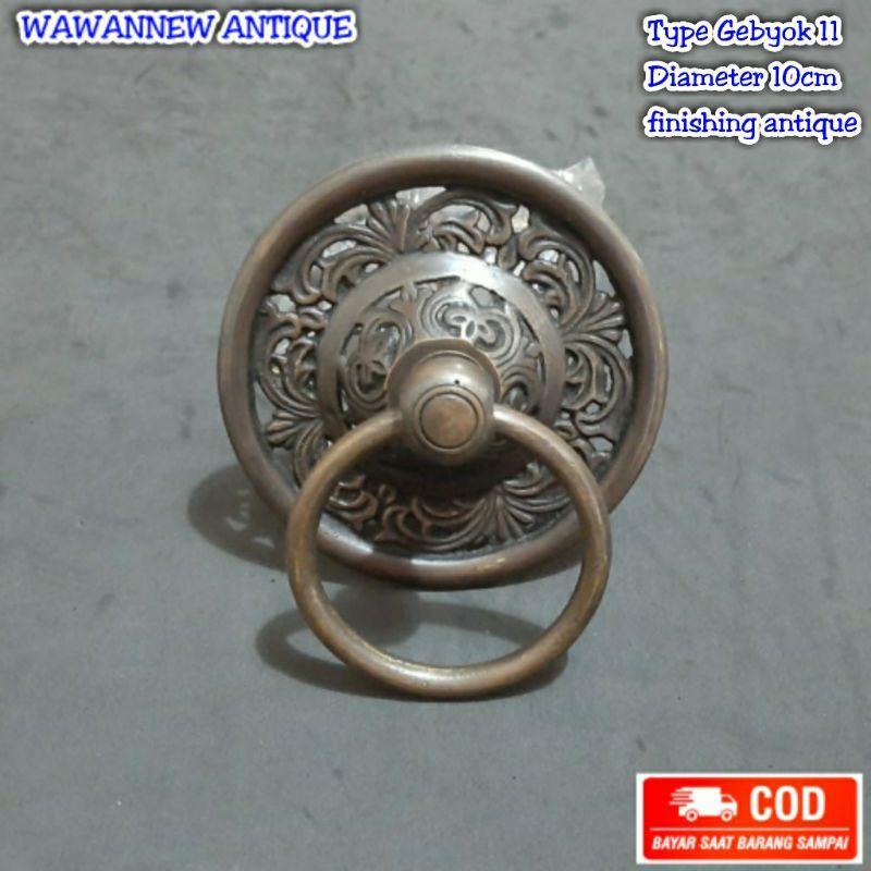 Handle Pintu Rumah Pagar Kuningan Antik Murah Gebyok 011