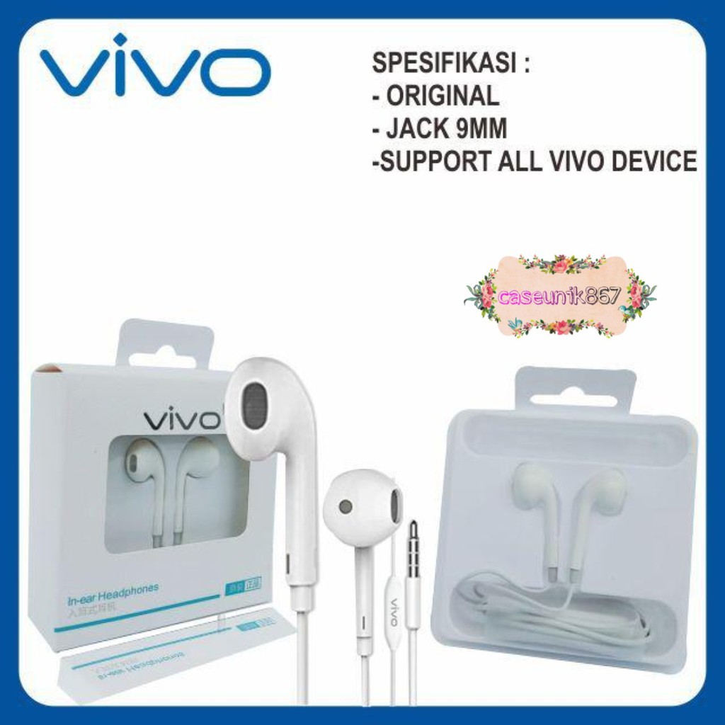 BM044 R11 Handsfree Headset Hf earphone Oppo dan Vivo packing original  Superbass +mic CS1609