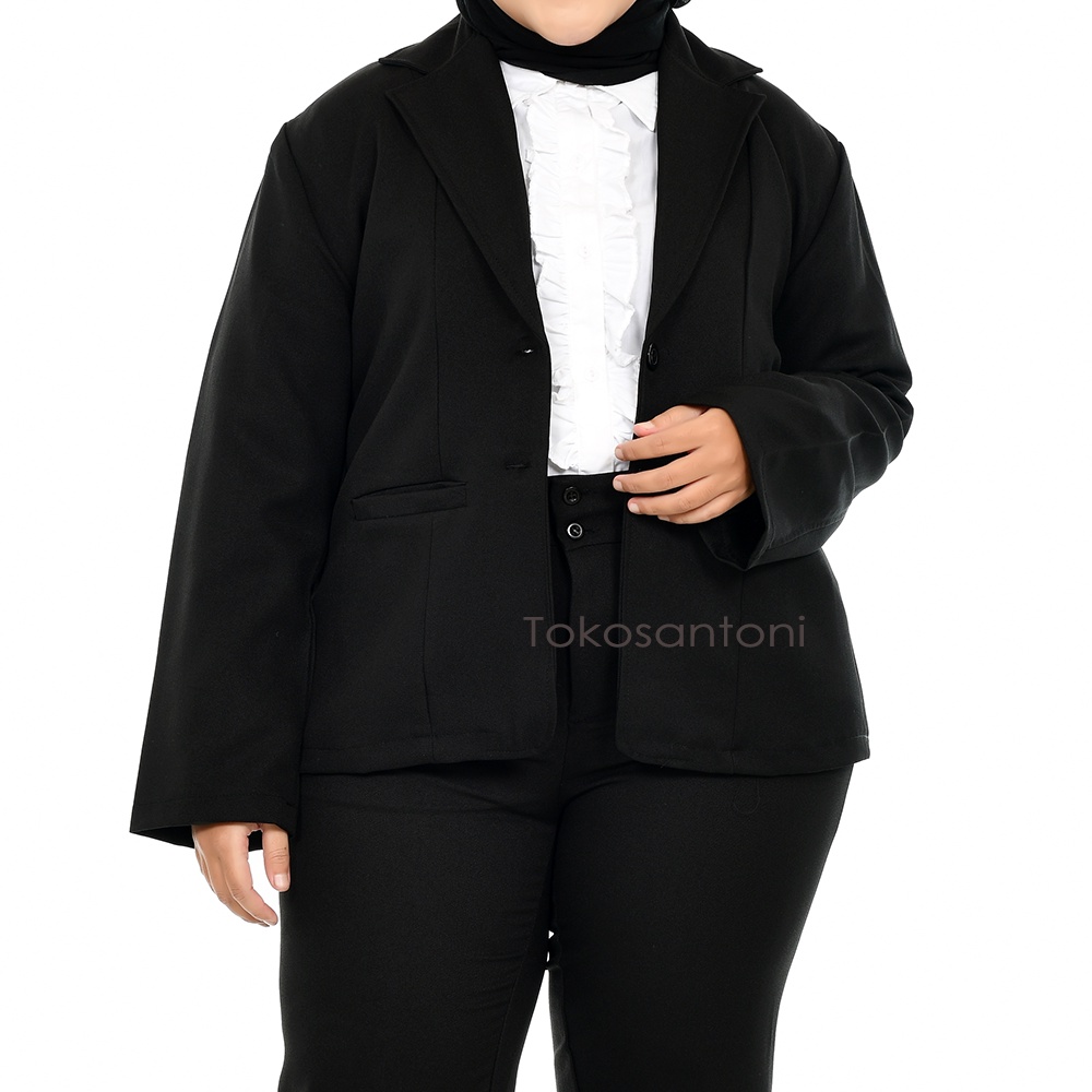 Blazer Jumbo Wanita Kantor Formal Big Size Murah Kekinian Blazer Wanita Jumbo