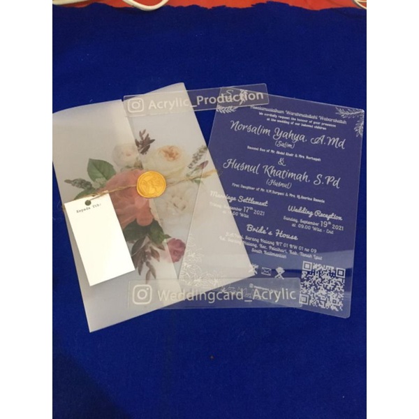 undangan akrilik/acrylic invitation/kartu undangan akrilik/undangan akrilik murah/undangan pernikaha